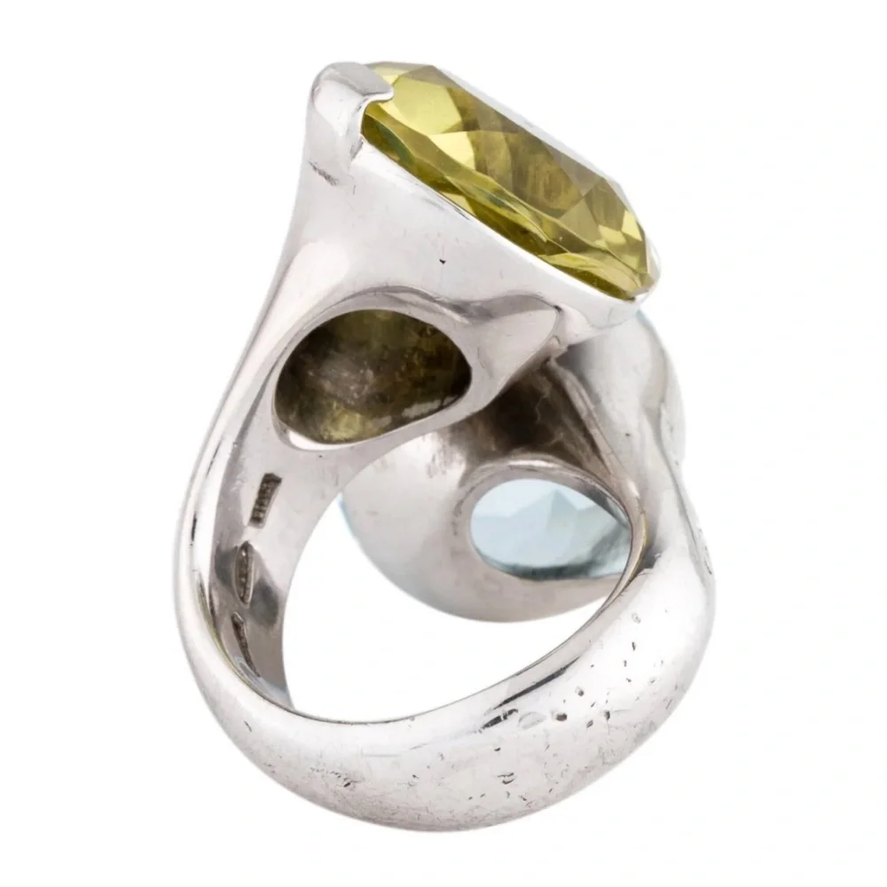 Pianegonda Topaz and Citrine Cocktail Ring - Picture 4 of 6